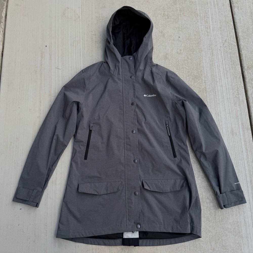 Columbia Rainy Creek Trench Coat Jacket Womens Size XL Grey